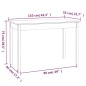vidaXL Esstisch Weiß 110x55x75 cm Massivholz Kiefer vidaXL Esstisch Weiß 110x55x75 cm Massivholz Kiefer