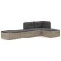 vidaXL 5-tlg. Garten-Lounge-Set mit Kissen Grau Poly Rattan vidaXL 5-tlg. Garten-Lounge-Set mit Kissen Grau Poly Rattan