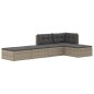 vidaXL 5-tlg. Garten-Lounge-Set mit Kissen Grau Poly Rattan vidaXL 5-tlg. Garten-Lounge-Set mit Kissen Grau Poly Rattan