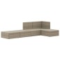vidaXL 5-tlg. Garten-Lounge-Set mit Kissen Grau Poly Rattan vidaXL 5-tlg. Garten-Lounge-Set mit Kissen Grau Poly Rattan