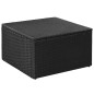 3-tlg. Garten-Lounge-Set Poly Rattan Schwarz und Grau 3-tlg. Garten-Lounge-Set Poly Rattan Schwarz und Grau