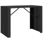 vidaXL Bartisch mit Glasplatte Schwarz 145x80x110 cm Poly Rattan vidaXL Bartisch mit Glasplatte Schwarz 145x80x110 cm Poly Rattan