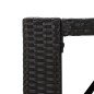 vidaXL Bartisch mit Glasplatte Schwarz 145x80x110 cm Poly Rattan vidaXL Bartisch mit Glasplatte Schwarz 145x80x110 cm Poly Rattan