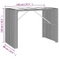 vidaXL Bartisch mit Glasplatte Schwarz 145x80x110 cm Poly Rattan vidaXL Bartisch mit Glasplatte Schwarz 145x80x110 cm Poly Rattan