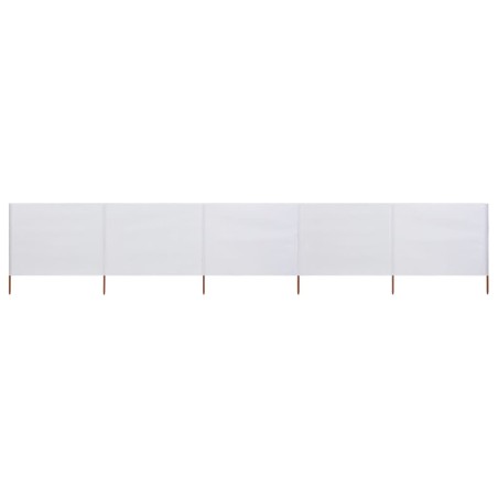 vidaXL 5-teiliges Windschutzgewebe 600 x 120 cm Sandweiß