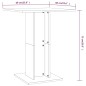 vidaXL Bistrotisch Räuchereiche 60x60x75 cm Holzwerkstoff vidaXL Bistrotisch Räuchereiche 60x60x75 cm Holzwerkstoff