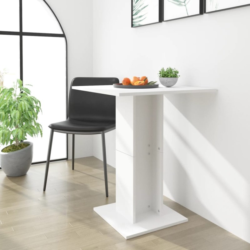 vidaXL Bistrotisch Weiß 60x60x75 cm Holzwerkstoff vidaXL Bistrotisch Weiß 60x60x75 cm Holzwerkstoff