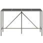 vidaXL Bartisch mit Glasplatte Grau 180x70x110 cm Poly Rattan vidaXL Bartisch mit Glasplatte Grau 180x70x110 cm Poly Rattan