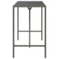 vidaXL Bartisch mit Glasplatte Grau 180x70x110 cm Poly Rattan vidaXL Bartisch mit Glasplatte Grau 180x70x110 cm Poly Rattan
