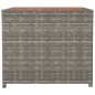 vidaXL Beistelltisch mit Holzplatte Grau Poly Rattan & Akazienholz vidaXL Beistelltisch mit Holzplatte Grau Poly Rattan & Akazienholz