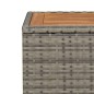 vidaXL Beistelltisch mit Holzplatte Grau Poly Rattan & Akazienholz vidaXL Beistelltisch mit Holzplatte Grau Poly Rattan & Akazienholz