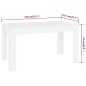 vidaXL Esstisch Weiß 140x74,5x76 cm Holzwerkstoff vidaXL Esstisch Weiß 140x74,5x76 cm Holzwerkstoff