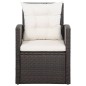 vidaXL 5-tlg. Garten-Lounge-Set mit Auflagen Poly Rattan Braun vidaXL 5-tlg. Garten-Lounge-Set mit Auflagen Poly Rattan Braun