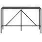 vidaXL Bartisch mit Glasplatte Schwarz 180x70x110 cm Poly Rattan vidaXL Bartisch mit Glasplatte Schwarz 180x70x110 cm Poly Rattan