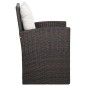 vidaXL 5-tlg. Garten-Lounge-Set mit Auflagen Poly Rattan Braun vidaXL 5-tlg. Garten-Lounge-Set mit Auflagen Poly Rattan Braun