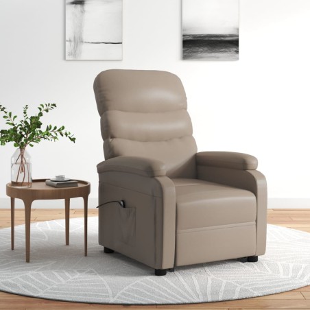 vidaXL Aufstehsessel Cappuccino-Braun Kunstleder