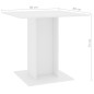 vidaXL Esstisch Weiß 80x80x75 cm Holzwerkstoff vidaXL Esstisch Weiß 80x80x75 cm Holzwerkstoff