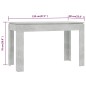 vidaXL Esstisch Betongrau 120x60x76 cm Holzwerkstoff vidaXL Esstisch Betongrau 120x60x76 cm Holzwerkstoff