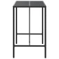 vidaXL Bartisch mit Glasplatte Schwarz 110x70x110 cm Poly Rattan vidaXL Bartisch mit Glasplatte Schwarz 110x70x110 cm Poly Rattan