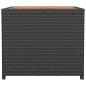 vidaXL Beistelltisch mit Holzplatte Schwarz Poly Rattan & Akazienholz vidaXL Beistelltisch mit Holzplatte Schwarz Poly Rattan & Akazienholz