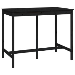 vidaXL Bartisch Schwarz 140x80x110 cm Massivholz Kiefer
