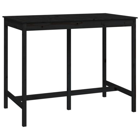 vidaXL Bartisch Schwarz 140x80x110 cm Massivholz Kiefer
