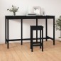 vidaXL Bartisch Schwarz 180x80x110 cm Massivholz Kiefer vidaXL Bartisch Schwarz 180x80x110 cm Massivholz Kiefer