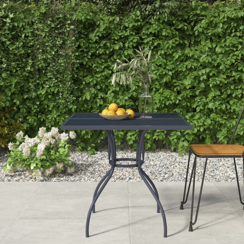 vidaXL Gartentisch Anthrazit 80x80x72,5 cm Stahlgeflecht vidaXL Gartentisch Anthrazit 80x80x72,5 cm Stahlgeflecht