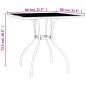 vidaXL Gartentisch Anthrazit 80x80x72,5 cm Stahlgeflecht vidaXL Gartentisch Anthrazit 80x80x72,5 cm Stahlgeflecht