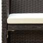 4-tlg. Garten-Lounge-Set mit Auflagen Poly Rattan Braun 4-tlg. Garten-Lounge-Set mit Auflagen Poly Rattan Braun