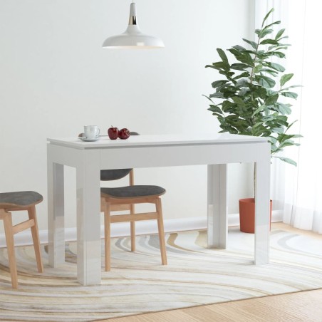 vidaXL Esstisch Hochglanz-Weiß 120x60x76 cm Holzwerkstoff