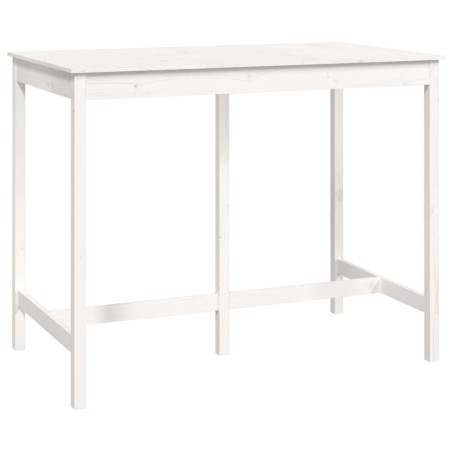 vidaXL Bartisch Weiß 140x80x110 cm Massivholz Kiefer