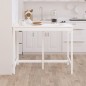 vidaXL Bartisch Weiß 140x80x110 cm Massivholz Kiefer vidaXL Bartisch Weiß 140x80x110 cm Massivholz Kiefer