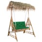 vidaXL Hollywoodschaukel mit Palmblättern und Kissen 202 cm Bambus vidaXL Hollywoodschaukel mit Palmblättern und Kissen 202 cm Bambus