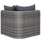 8-tlg. Garten-Lounge-Set mit Auflagen Poly Rattan Grau 8-tlg. Garten-Lounge-Set mit Auflagen Poly Rattan Grau