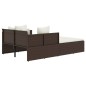 vidaXL Sonnenliege mit Kissen Braun 182x118x63 cm Poly Rattan vidaXL Sonnenliege mit Kissen Braun 182x118x63 cm Poly Rattan