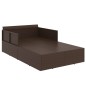 vidaXL Sonnenliege mit Kissen Braun 182x118x63 cm Poly Rattan vidaXL Sonnenliege mit Kissen Braun 182x118x63 cm Poly Rattan