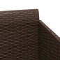 vidaXL Sonnenliege mit Kissen Braun 182x118x63 cm Poly Rattan vidaXL Sonnenliege mit Kissen Braun 182x118x63 cm Poly Rattan