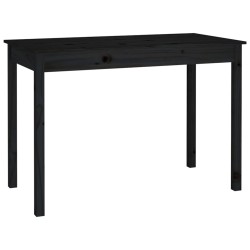 vidaXL Esstisch Schwarz 110x55x75 cm Massivholz Kiefer