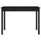 vidaXL Esstisch Schwarz 110x55x75 cm Massivholz Kiefer vidaXL Esstisch Schwarz 110x55x75 cm Massivholz Kiefer