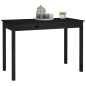 vidaXL Esstisch Schwarz 110x55x75 cm Massivholz Kiefer vidaXL Esstisch Schwarz 110x55x75 cm Massivholz Kiefer