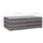 8-tlg. Garten-Lounge-Set mit Auflagen Poly Rattan Grau 8-tlg. Garten-Lounge-Set mit Auflagen Poly Rattan Grau