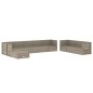 vidaXL 10-tlg. Garten-Lounge-Set mit Kissen Grau Poly Rattan vidaXL 10-tlg. Garten-Lounge-Set mit Kissen Grau Poly Rattan