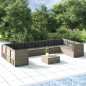 vidaXL 10-tlg. Garten-Lounge-Set mit Kissen Grau Poly Rattan vidaXL 10-tlg. Garten-Lounge-Set mit Kissen Grau Poly Rattan