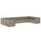 vidaXL 10-tlg. Garten-Lounge-Set mit Kissen Grau Poly Rattan vidaXL 10-tlg. Garten-Lounge-Set mit Kissen Grau Poly Rattan