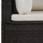 4-tlg. Garten-Lounge-Set mit Auflagen Poly Rattan Braun 4-tlg. Garten-Lounge-Set mit Auflagen Poly Rattan Braun