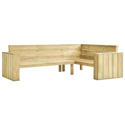 vidaXL 2-tlg. Garten-Lounge-Set mit Kissen Kiefernholz Imprägniert