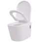 vidaXL Wandmontierte Toilette Keramik Weiß vidaXL Wandmontierte Toilette Keramik Weiß