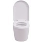 vidaXL Wandmontierte Toilette Keramik Weiß vidaXL Wandmontierte Toilette Keramik Weiß