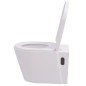 vidaXL Wandmontierte Toilette Keramik Weiß vidaXL Wandmontierte Toilette Keramik Weiß
